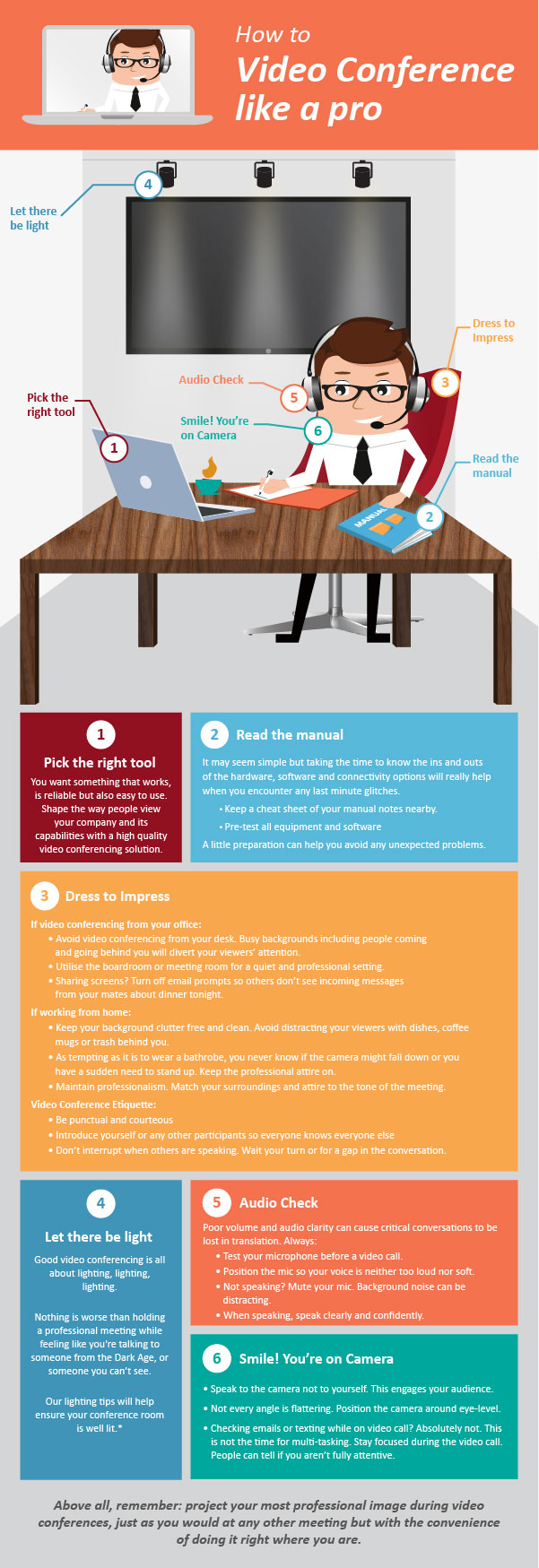 Infographic: How to Video Conference Like a Pro